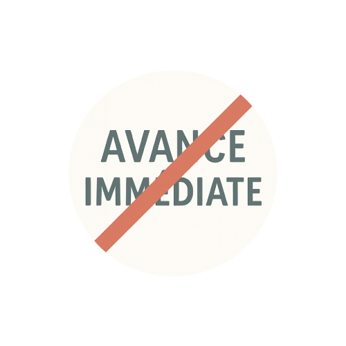 Illustration montrant l’avance immédiate barrée pour expliquer les conséquences de ne pas en bénéficier sur les cours de maths à La Ciotat